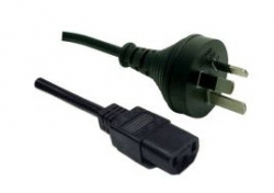 Dynamix Black SAA Approved Molded IEC Power Cord 1.8mtr