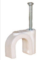 Cable Clips for 8mm Diameter Round Cable (Jar 100)