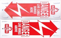 Plastic Danger Sign - Live Wires