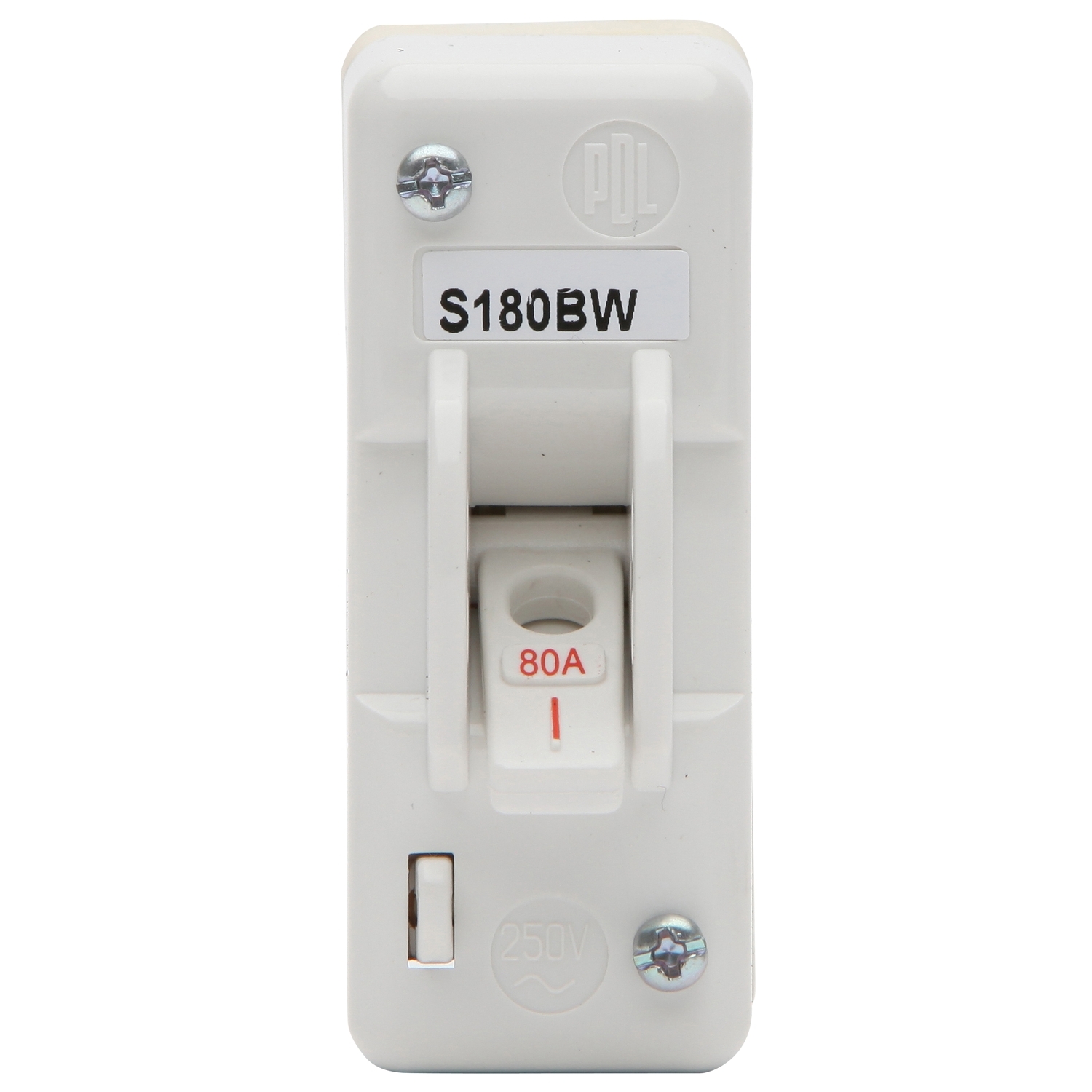 PDL Single Pole 80A 250V Surface Mount Main Switch - Choose Front/ Back Wired