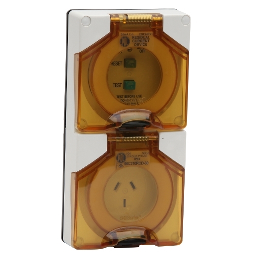 PDL56C310RCD30LEGY - PDL 56 RCD Socket 3Pin IP66 240V 20Amp - Grey