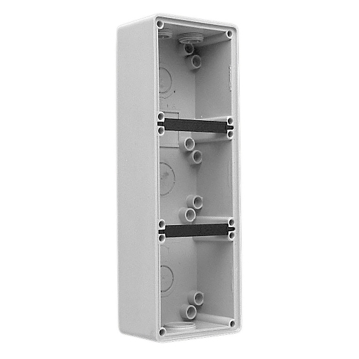 PDL56E3GY - PDL 56 Enclosure 63mm Deep 3-Gang - Grey