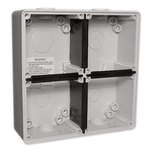 PDL56E4GY - PDL 56 Enclosure 63mm Deep 4-Gang - Grey