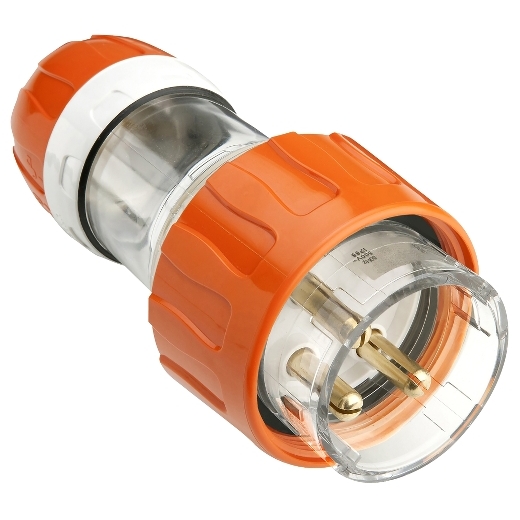 PDL56P332 - PDL 56 Plug Straight 3Pin IP66 250V 32Amp - Orange