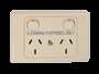 Clipsal ML2025C CLEANER MODEL Double 10A Horizontal Power Outlet