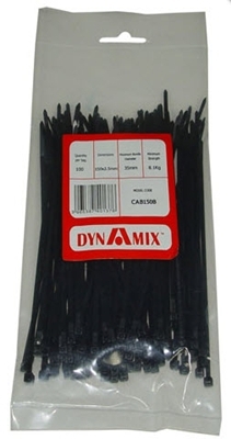Black Nylon Cable Ties 150 x 2.5mm Pack of 100