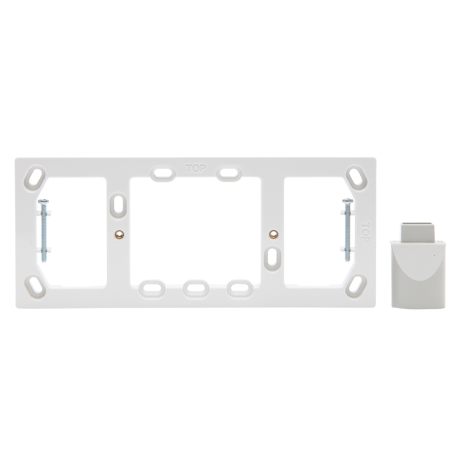 PDL640RC - PDL Quad Socket Mounting Block 4Gang Round Conduit Entry - White