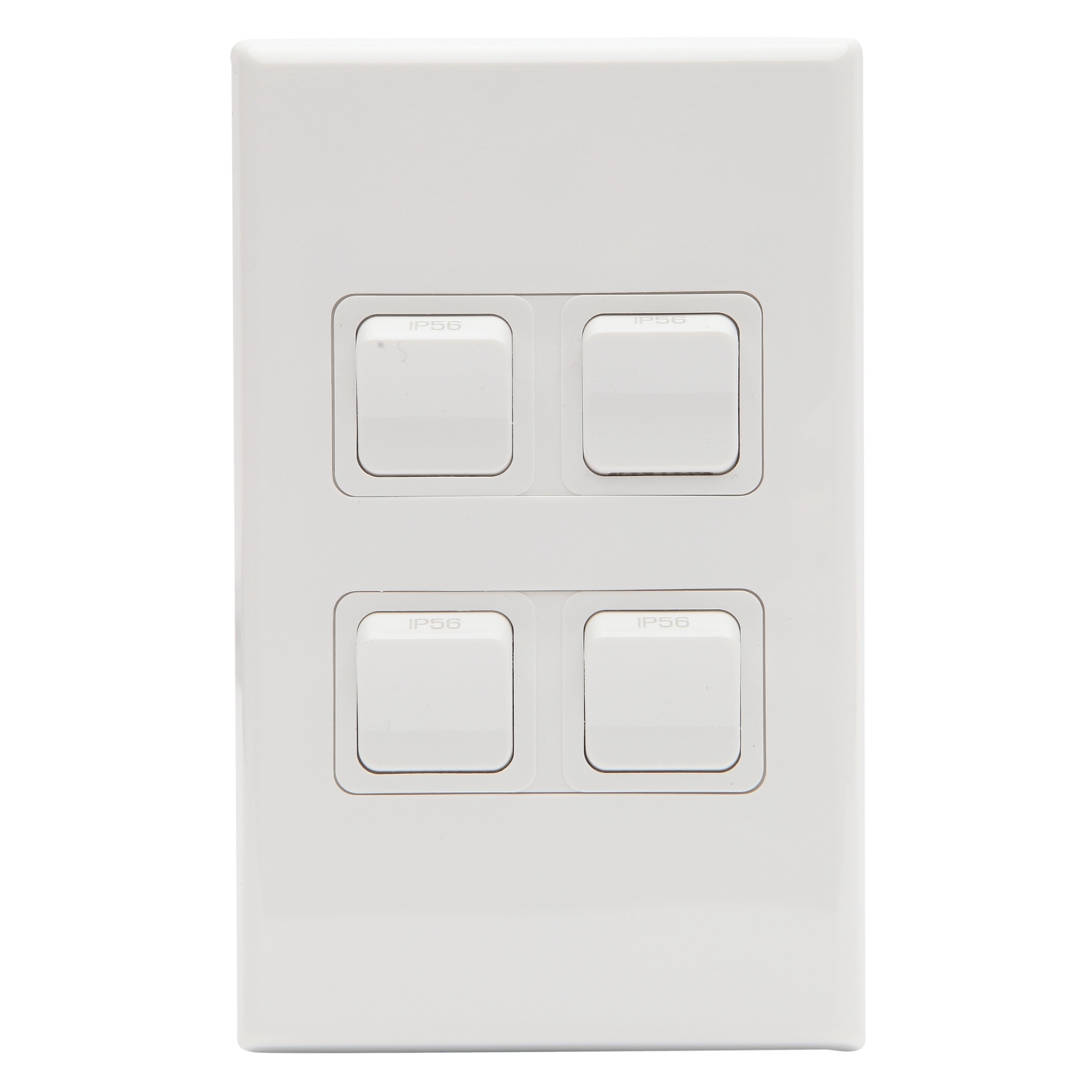 PDL 4Gang 16Amp IP56 Waterproof Switch - White