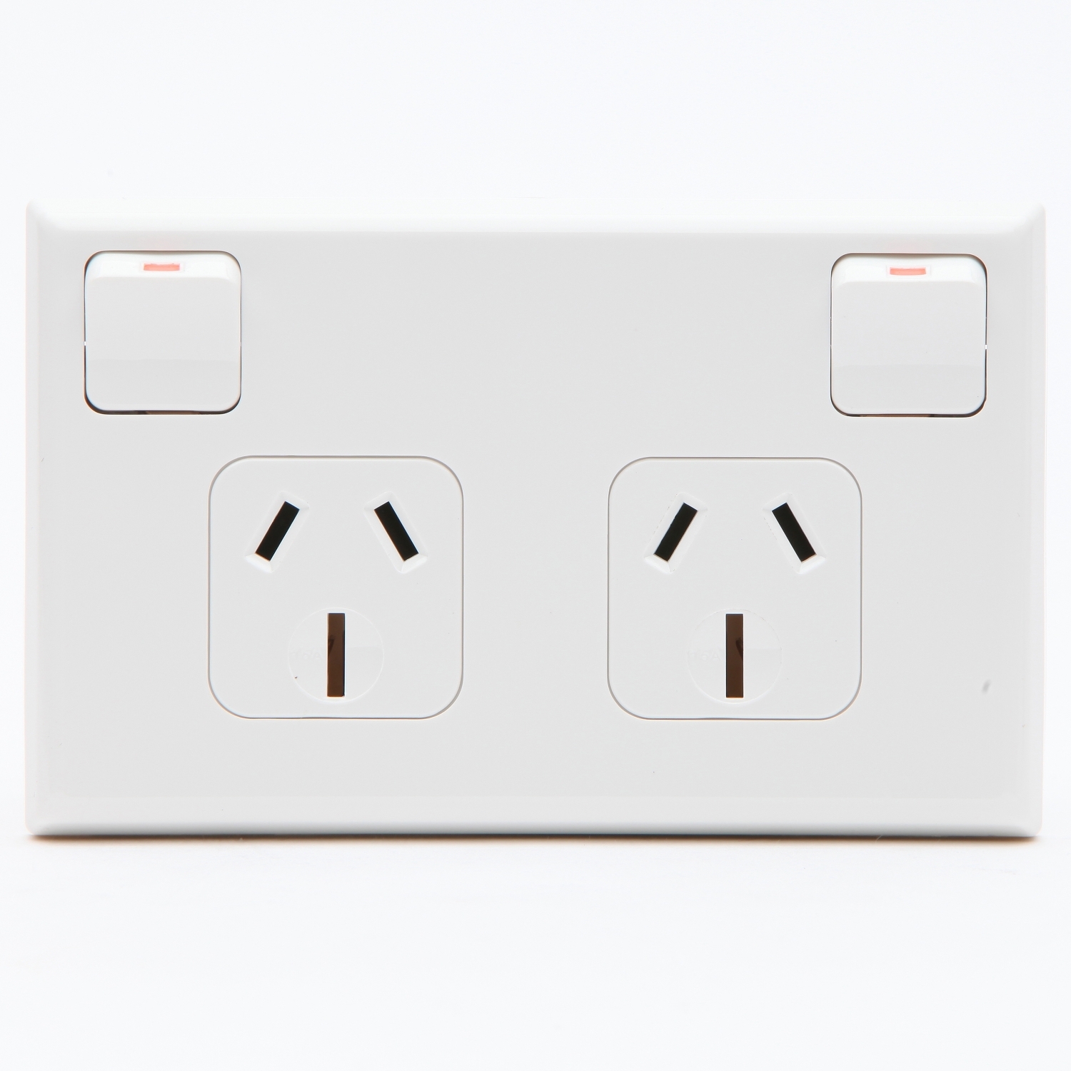 PDL Socket Outlet 600 Series - Twin switched - Assembled - Horizontal - 250 V - 15 A - Choose Colour