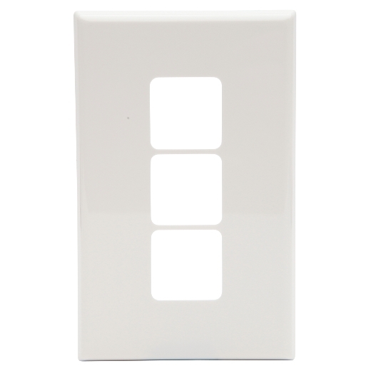 PDL683CWH - PDL 600 Cover Plate Switch Vertical 3-Gang - White