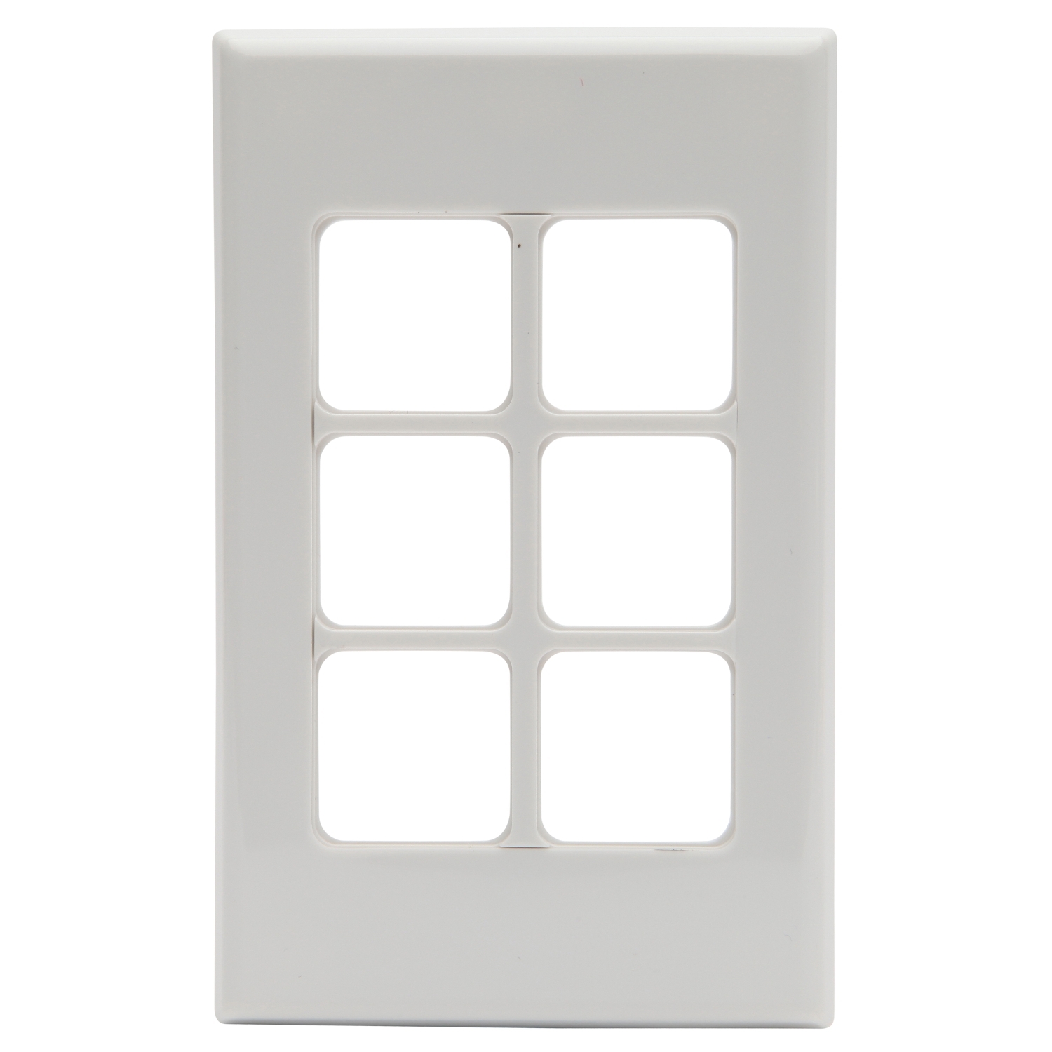 PDL686VHWH - PDL 600 Grid + Cover Plate Switch 6-Gang - White