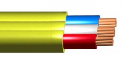 1.0mm 3Core Yellow Flat TPS - Per Metre