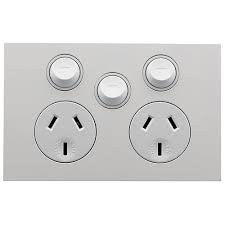 Zen Double 10Amp Socket with Extra Switch - Choose Colour
