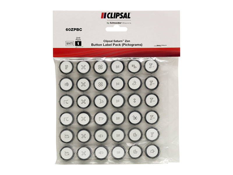 Zen Labelled Button Caps Pack of 66