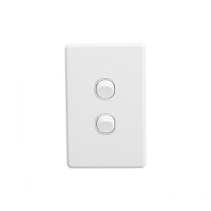 Clipsal Classic 2Gang Switch  - White