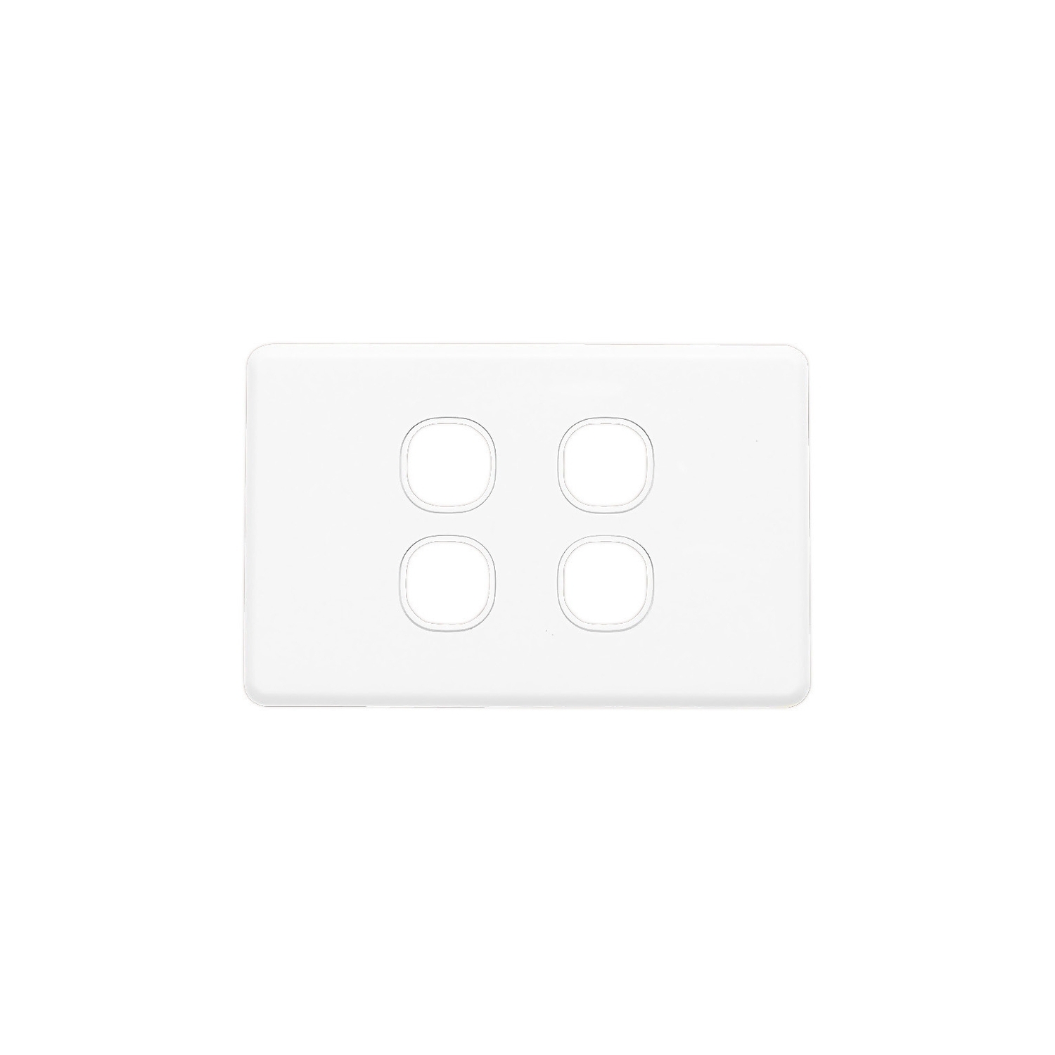 C2034VH-WE - Clipsal C2000 Grid + Cover Plate Switch 4-Gang - White