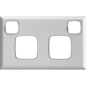 HPM Excel Double Horizontal Socket Cover Plate - Choose Colour