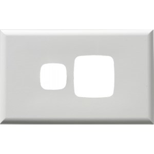 HPM Excel Single Horizontal Socket Cover Plate - Choose Colour
