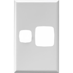 HPM Excel Single Vertical Socket Cover Plate - Choose Colour