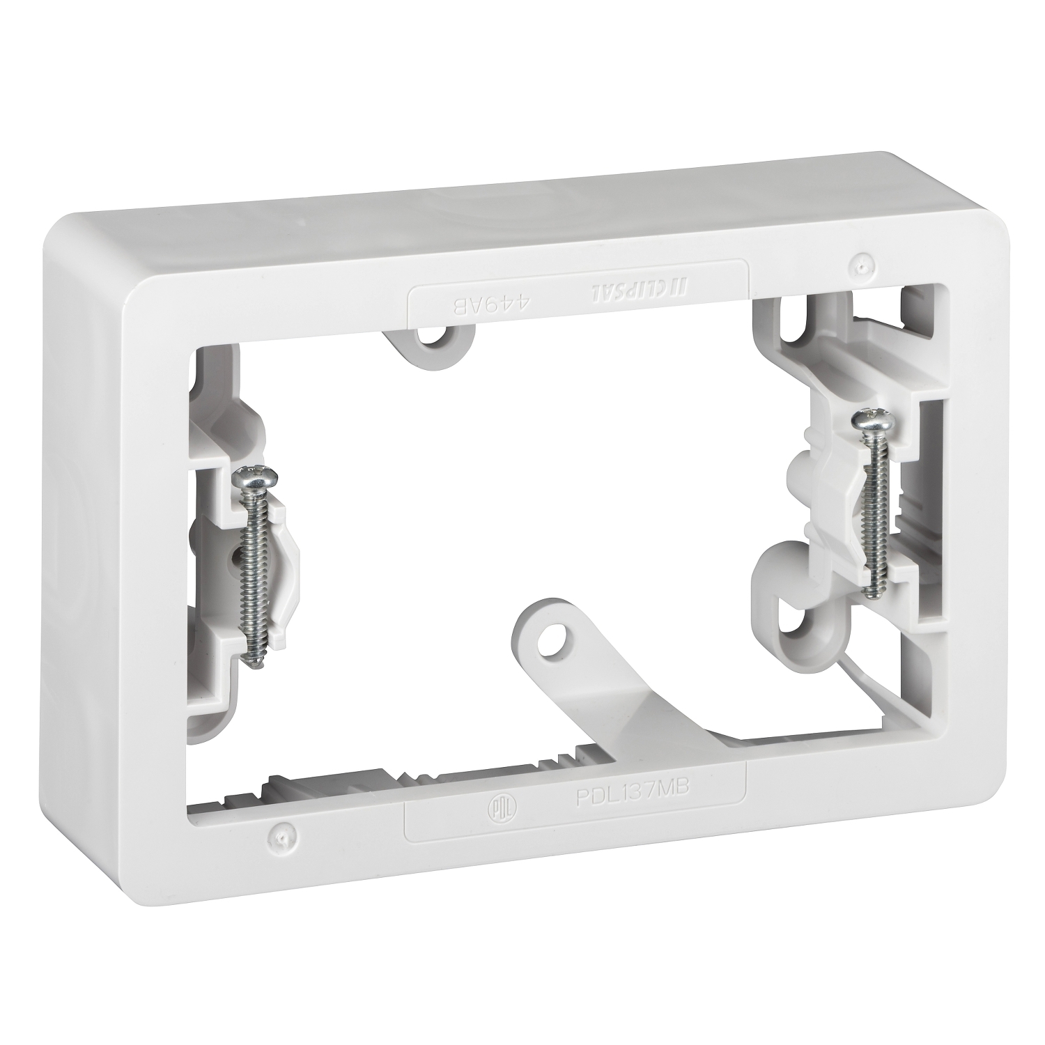 PDL137MB-VW - PDL Standard Mounting Block 1Gang 34mm - White