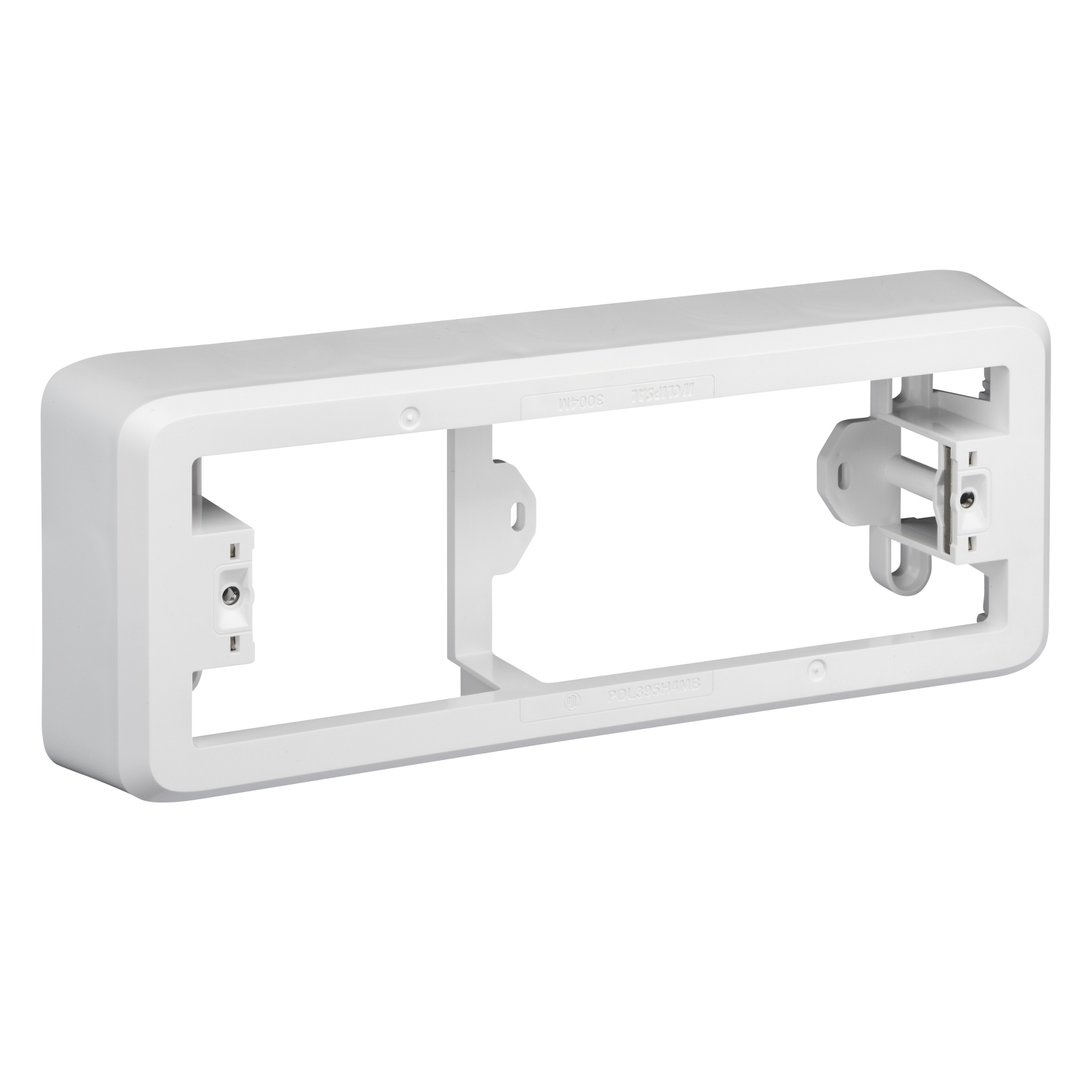 PDL395H4MB-VW - PDL Iconic Mounting Block Quad Socket 4-gang - Vivid White