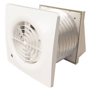 Manrose  125mm Quiet Bathroom Fan with Humidity Sensor Thru Wall