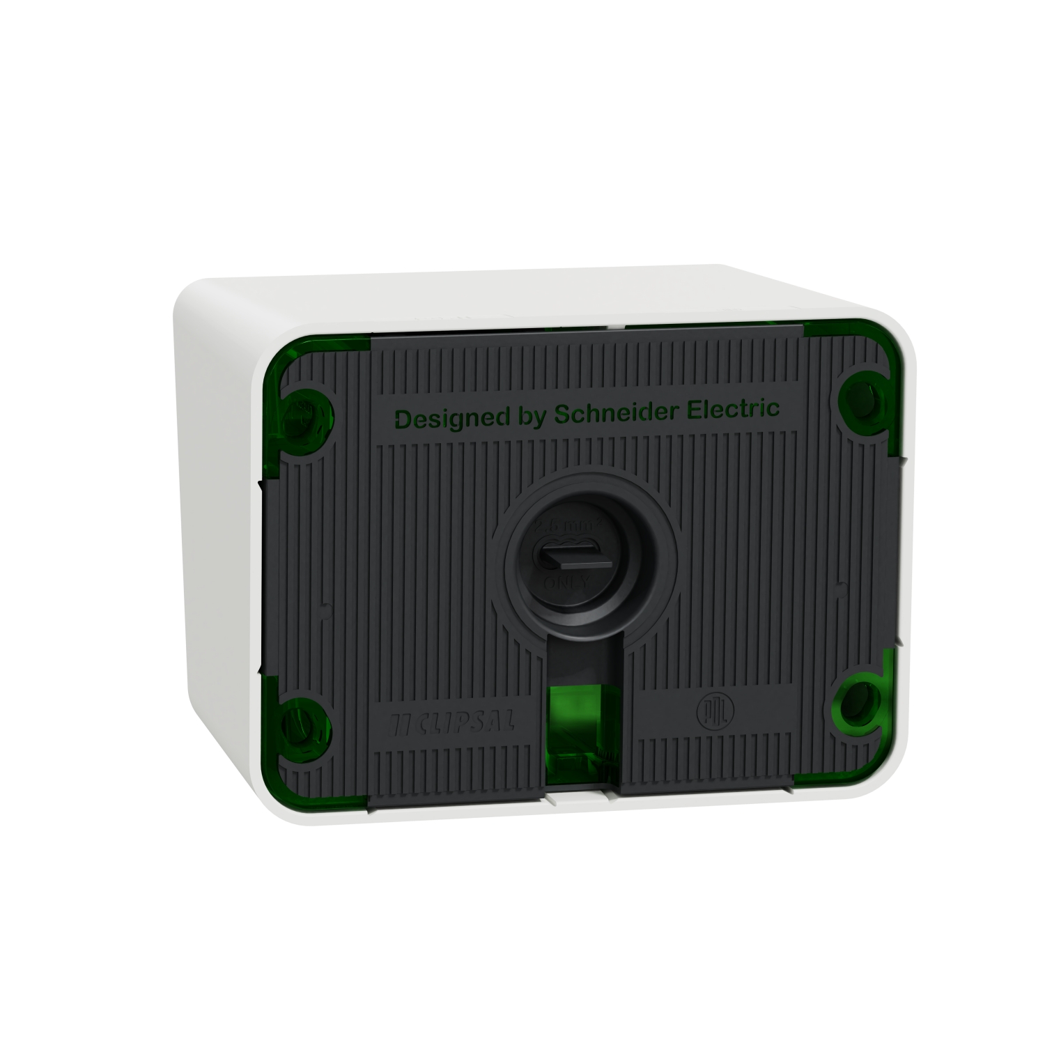 PDL Iconic Outdoor Single 10Amp Socket with Timer, 250 V, Horizontal - White