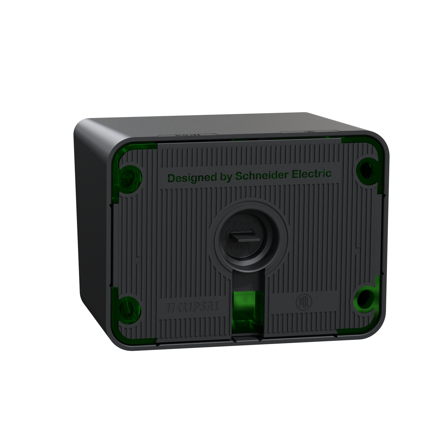 PDL Iconic Outdoor Single 10Amp Socket with Timer, 250 V, Horizontal - Black