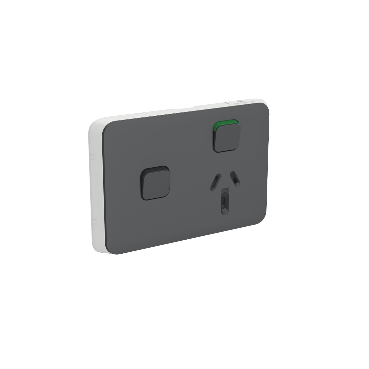PDL394XC-AN - PDL Iconic Cover Plate Switched Socket + Switch 10Amp - Anthracite