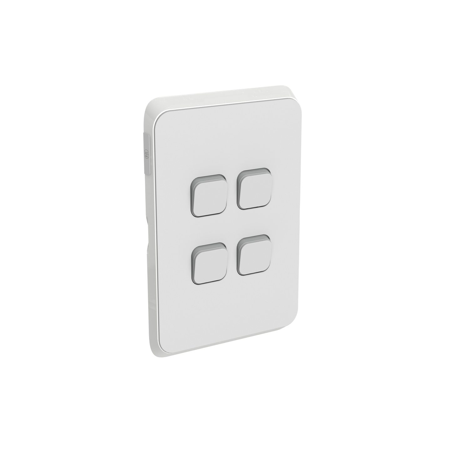 PDL384C-CY - PDL Iconic Cover Plate Switch 4Gang - Cool Grey