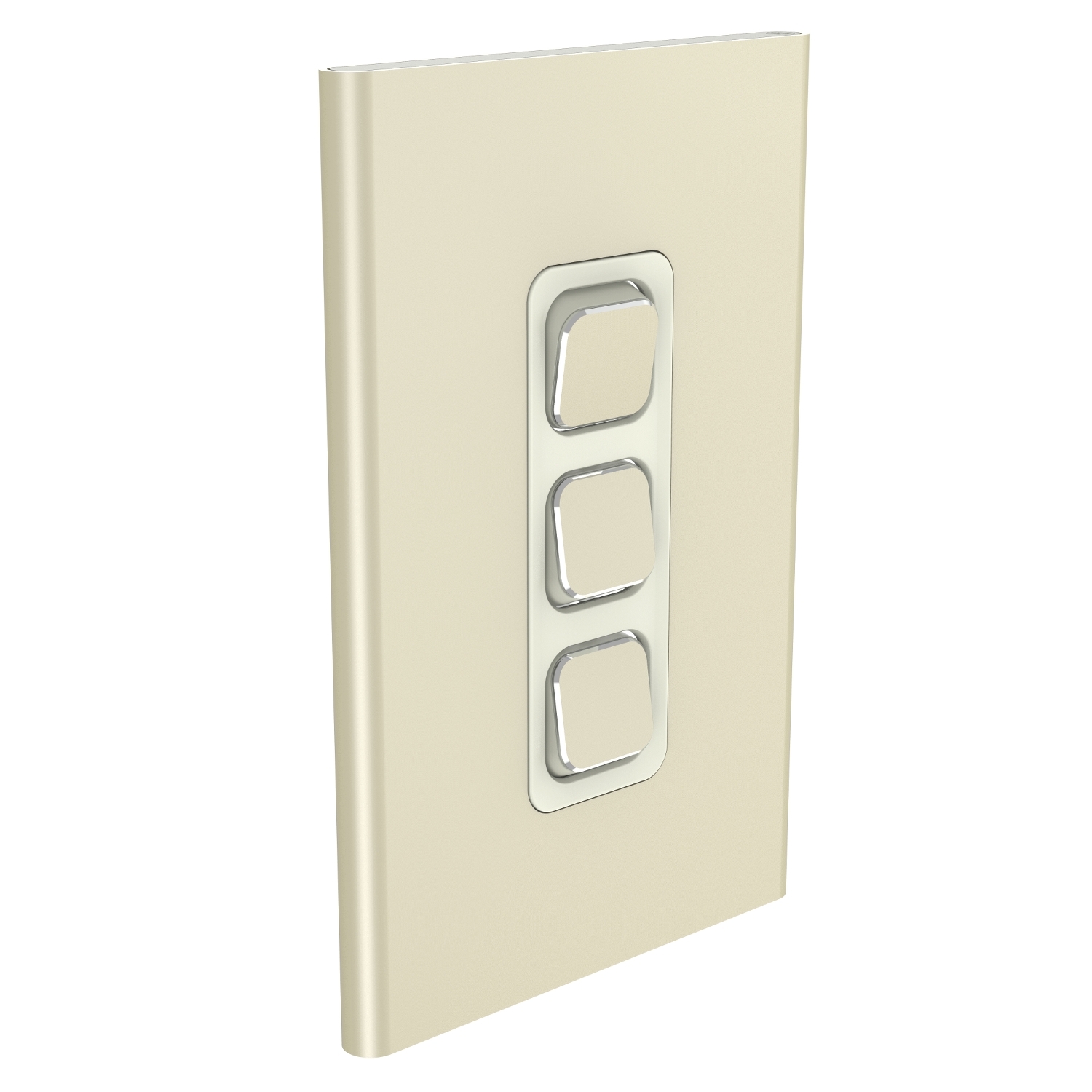 PDL Iconic Styl, cover frame, 3 switches, vertical - Crowne