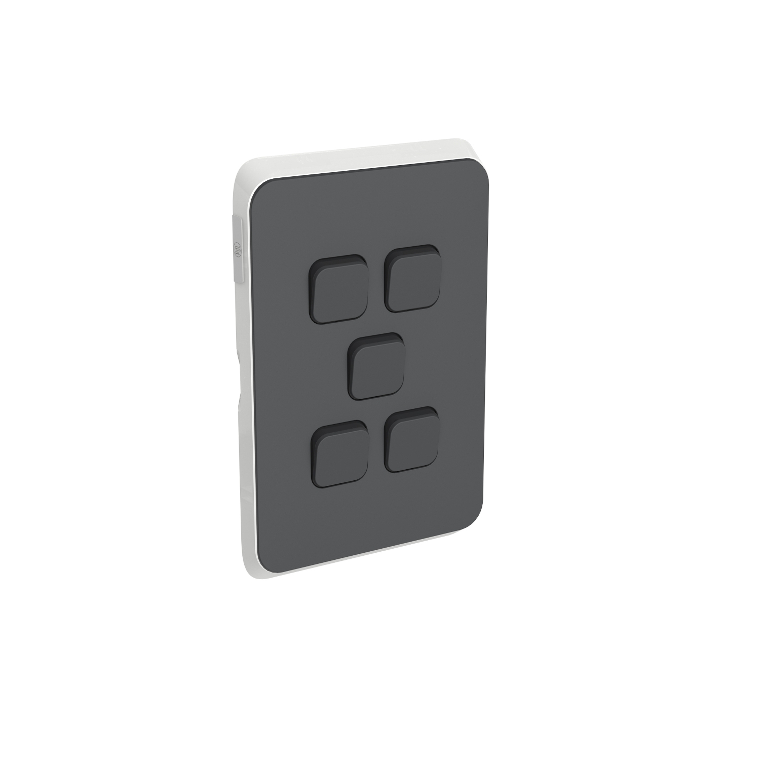 PDL385C-AN - PDL Iconic Cover Plate Switch 5Gang - Anthracite