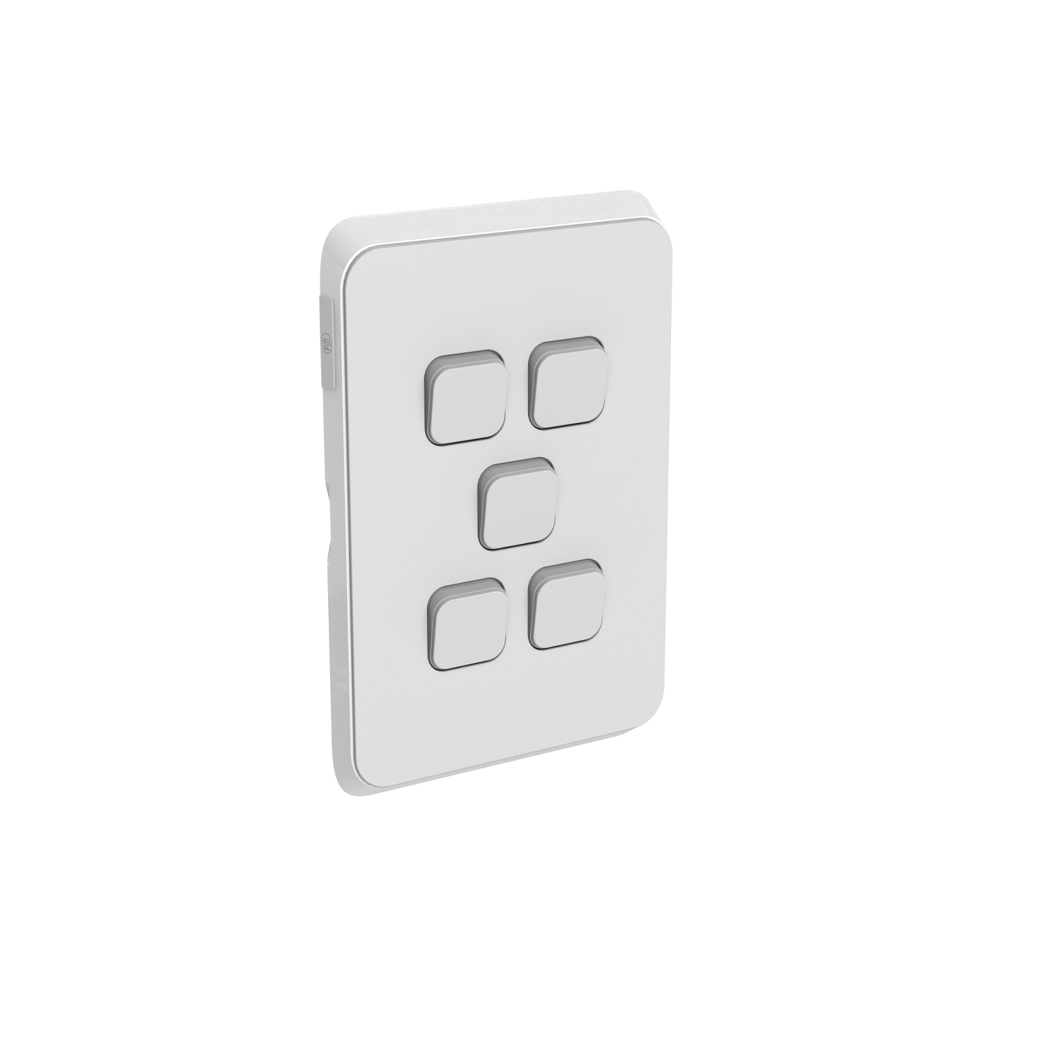 PDL385C-CY - PDL Iconic Cover Plate Switch 5Gang - Cool Grey