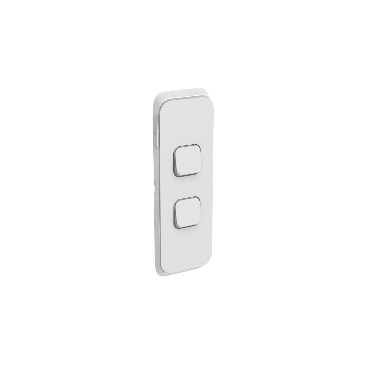 PDL362C-CY - PDL Iconic Cover Plate Switch Architrave 2Gang - Cool Grey