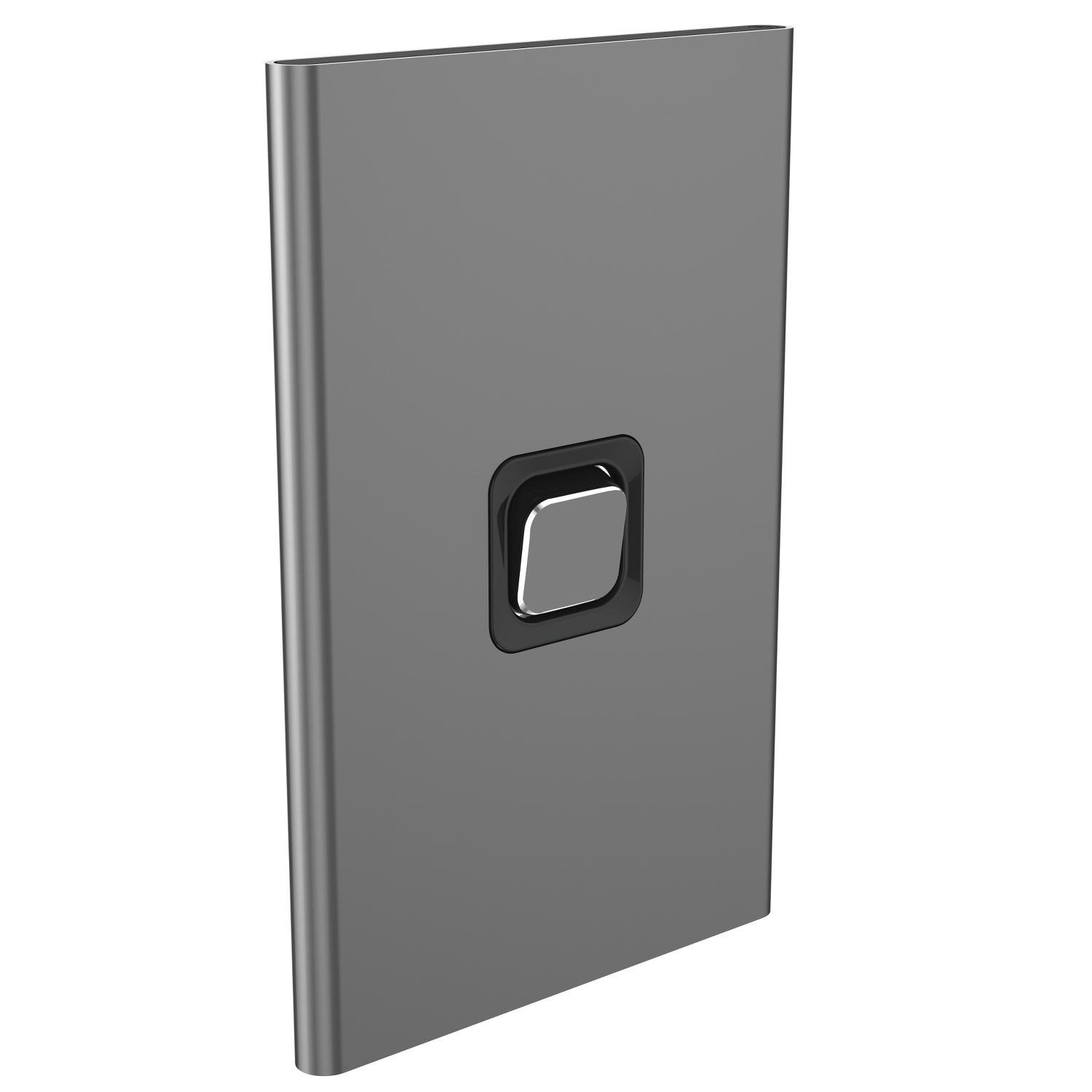 PDLS381C-SH - PDL Iconic Styl, cover frame, 1 switch, vertical - Silver Shadow