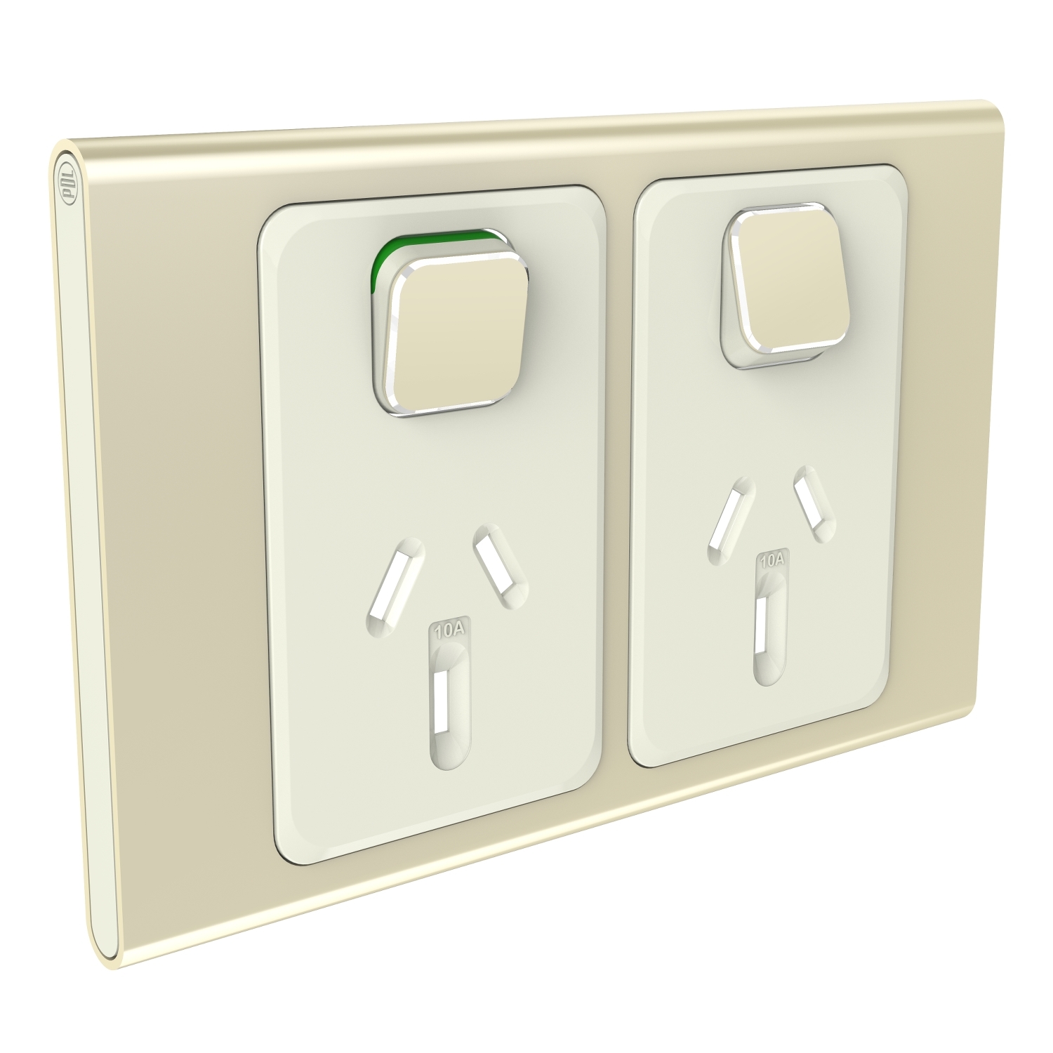 PDLS395C-CE - PDL Iconic Styl, cover frame, 2 switches & 2 sockets, horizontal - Crowne