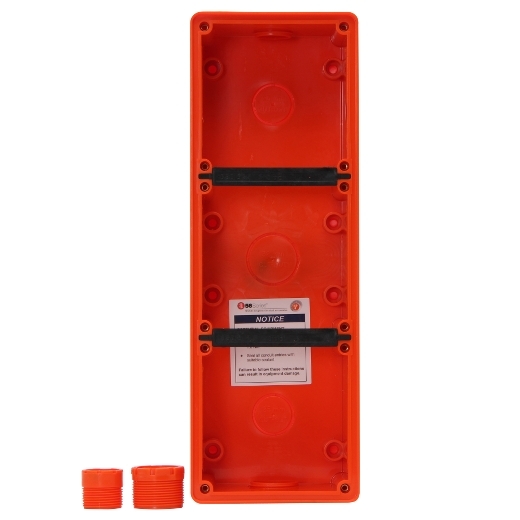 PDL56E3RO - PDL 56 Enclosure 63mm Deep 3-Gang - Orange