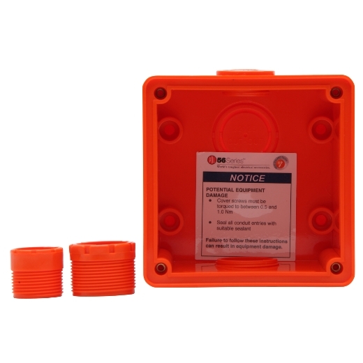 PDL56E1RO - PDL 56 Enclosure 63mm Deep 1-Gang -  Orange