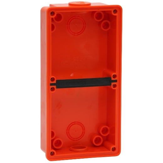 PDL56E2SRO - PDL 56 Enclosure Shallow 38mm Deep 2-Gang - Orange