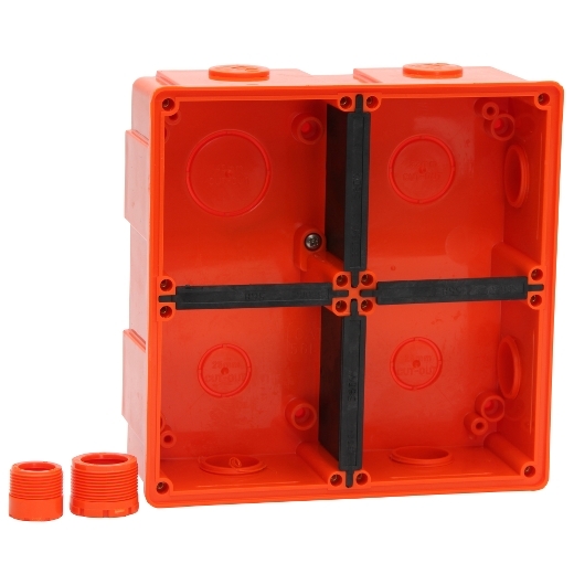 PDL56E4RO - PDL 56 Enclosure 63mm Deep 4-Gang - Orange