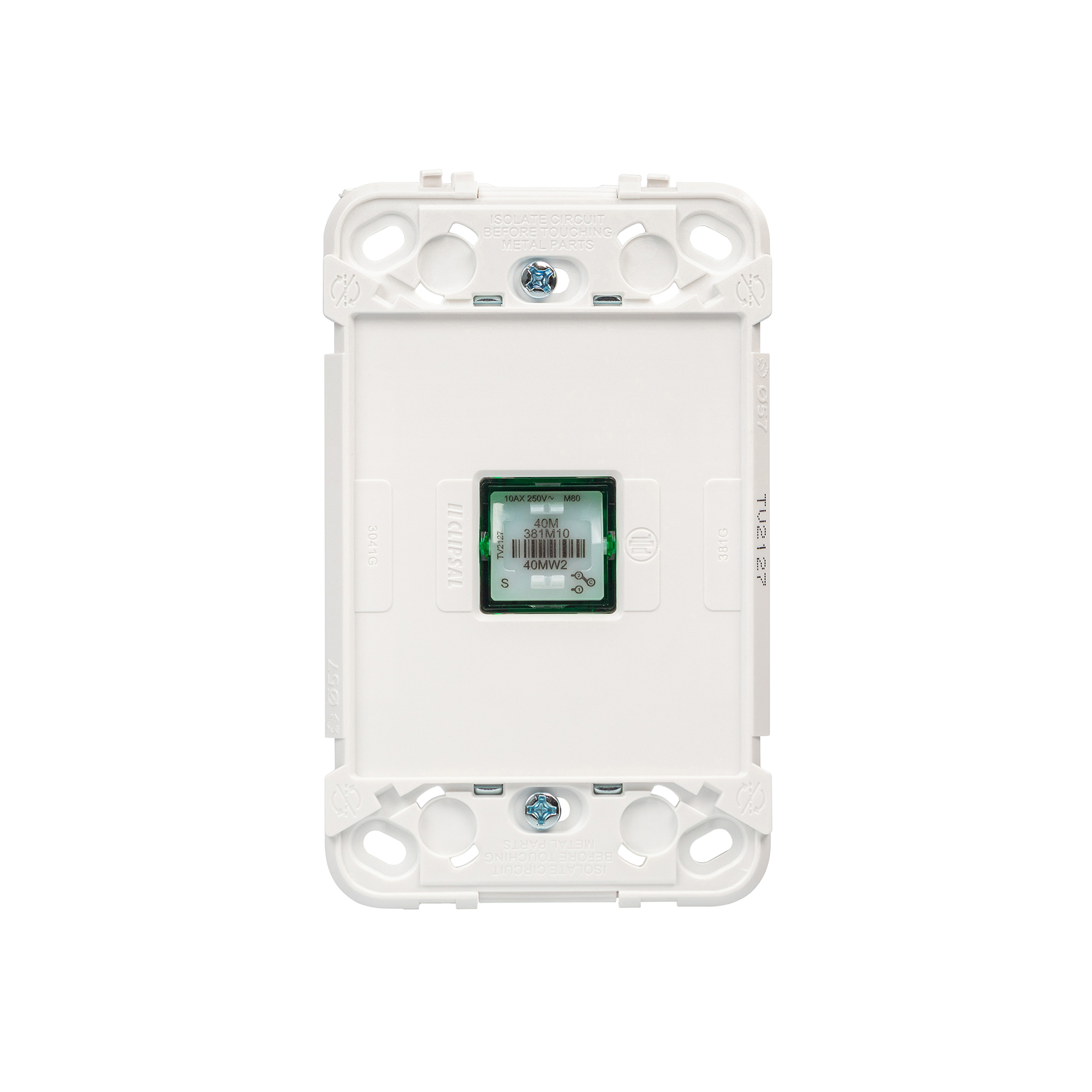 PDL381GM10 - PDL Iconic Grid Plate + 10AX Switch Module 1Gang
