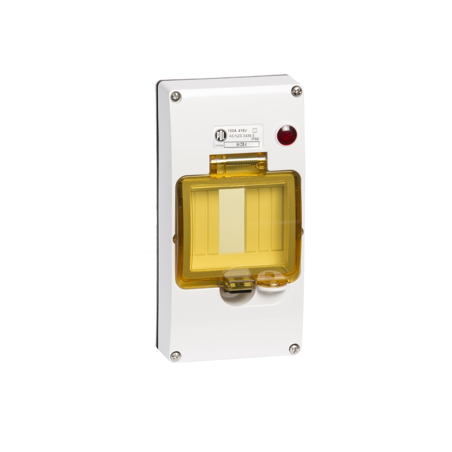 PDL 56 Series 4Way DIN Mounting MCB/RCD Cover - Includes DIN Rail IP66